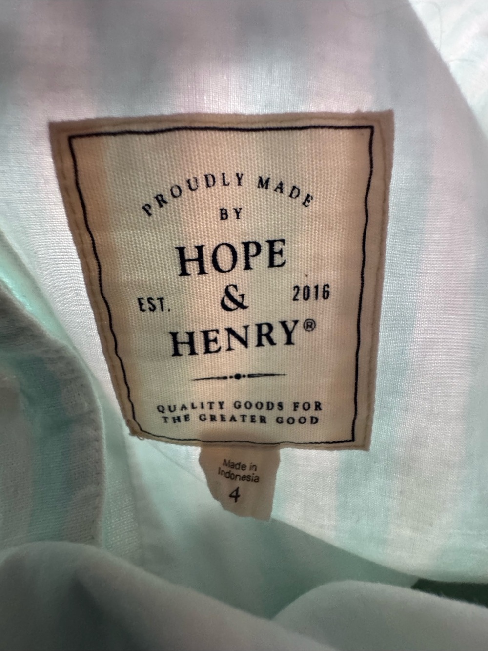 Hope & Henry Stripe Linen Organic Cotton Blend Dress with Patch Pockets Size 4 - Picture 5 of 12